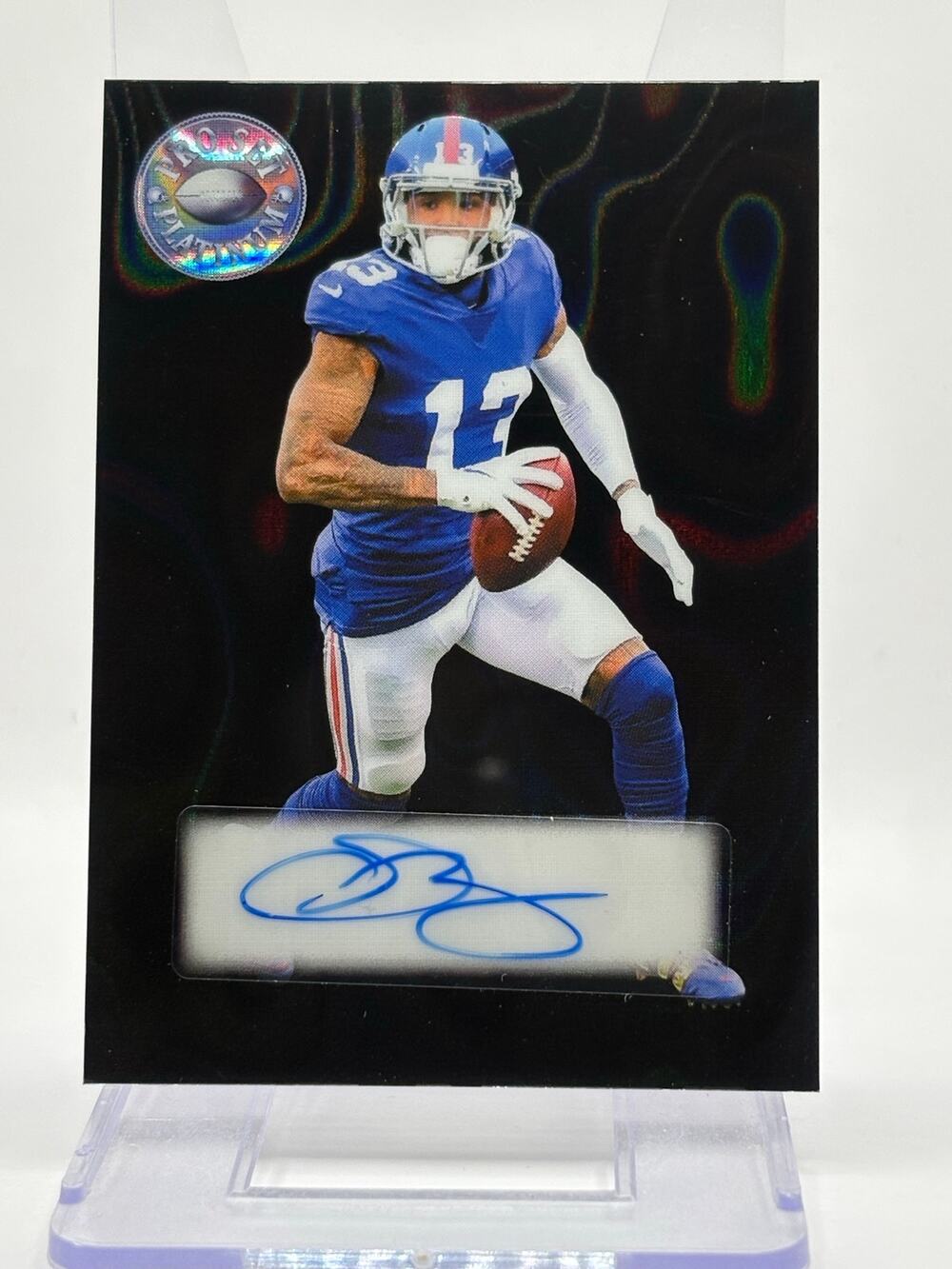 2025 Leaf Pro Set Metal Platinum Odell Beckham Jr. Black Lava Auto 6/7 SP Giants
